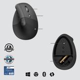 Logitech Lift for Business - vertikal mus - Bluetooth,  2.4 GHz - grafitt (910-006494)