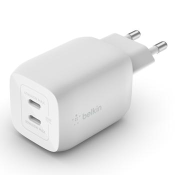 BELKIN 65W PD PPS Dual USB-C GaN Charger (WCH013VFWH)