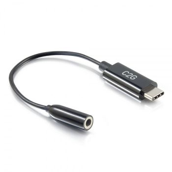 C2G G USB C to 3.5mm Audio Adapter - USB C to AUX Cable - USB C to Headphone Jack - USB-C to headphone jack adapter - 24 pin USB-C male to mini-phone stereo 3.5 mm female (54426)
