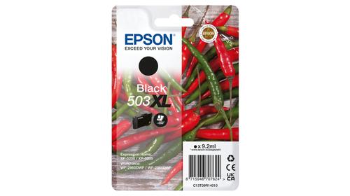 EPSON 503XL Singlepack - 9.2 ml - XL - svart - original - blister - bläckpatron - för WorkForce WF-2960 (C13T09R14010)