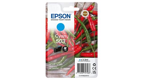EPSON n 503 Singlepack - 3.3 ml - cyan - original - blister - ink cartridge - for EPL 5200, RIP Station 5200, WorkForce WF-2960 (C13T09Q24010)