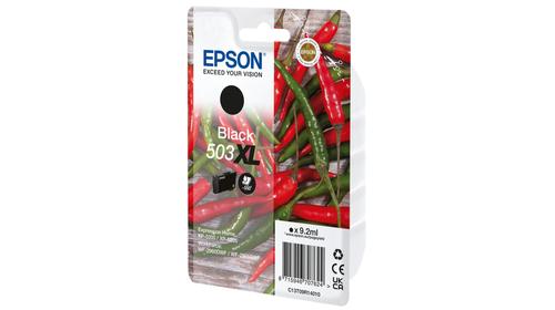 EPSON 503XL Singlepack - 9.2 ml - XL - svart - original - blister - bläckpatron - för WorkForce WF-2960 (C13T09R14010)