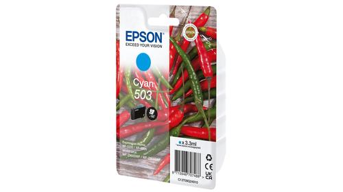 EPSON n 503 Singlepack - 3.3 ml - cyan - original - blister - ink cartridge - for EPL 5200, RIP Station 5200, WorkForce WF-2960 (C13T09Q24010)