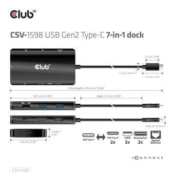 Club 3D Usb Gen2 Type-C To Dual (CSV-1598)