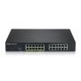 ZYXEL GS1915-24EP,  24-port GbE PoE Smart hybrid Switch, standalone or NebulaFlex Cloud, 130 Watt (GS1915-24EP-EU0101F)