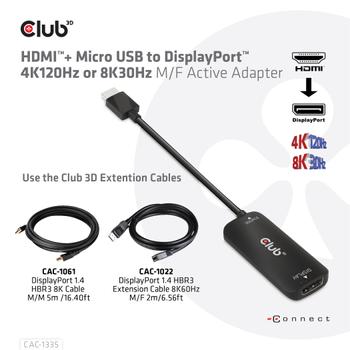 CLUB 3D Hdmi + Micro Usb To (CAC-1335)