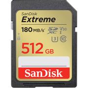 SANDISK Extreme 512GB SDXC 180MB/s UHS-I C10 U3