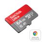 SANDISK 64GB Ultra microSDXC 140MB/ s+SD Adapter
