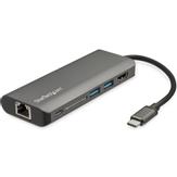 StarTech USB C Multiport Adapter - USB-C Travel Dock to 4K HDMI, 3x USB 3.0 Hub, SD/SDHC, GbE, 60W PD 3.0 Pass-Through - USB Type-C/ Thunderbolt 3 - Upgraded Version of DKT30CSDHPD (DKT30CSDHPD3) - dokkingstasj (DKT30CSDHPD3)