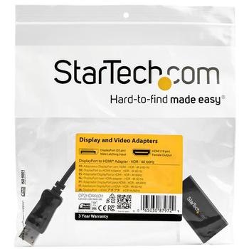 STARTECH DISPLAYPORT TO HDMI ADAPTER HDR 4K 60HZ DP 1.4 HDMI 2.0B CABL (DP2HD4K60H)