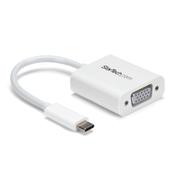 StarTech USB-C to VGA Adapter - White - 1080p - Video Converter For Your MacBook Pro / Projector / VGA Display (CDP2VGAW) - USB/VGA-adapter - 24 pin USB-C til HD-15 (VGA) - 17.5 m