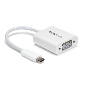 STARTECH USB-C to VGA Adapter - White	 (CDP2VGAW)