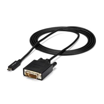 STARTECH 2 m USB-C to DVI Cable - 1920 x 1200 - Black (CDP2DVIMM2MB)