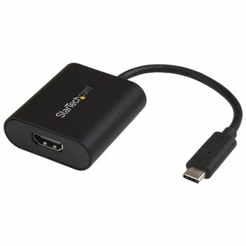 STARTECH StarTech.com USB C to 4K HDMI Adapter - 4K 60Hz - Thunderbolt 3 Compatible - USB Type C to HDMI Video Display Adapter (CDP2HD4K60SA) - Adapter - TAA Compliant - USB-C male to HDMI female - 19 cm - bla (CDP2HD4K60SA)