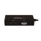 StarTech 4K USB C to HDMI, VGA & DVI Multi Port Video Display Adapter for Mac / Windows Laptop & Monitor (CDPVGDVHDBP) - video adapter - HDMI / DVI / VGA / USB - 15 cm (CDPVGDVHDBP)