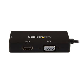 StarTech 4K USB C to HDMI, VGA & DVI Multi Port Video Display Adapter for Mac / Windows Laptop & Monitor (CDPVGDVHDBP) - video adapter - HDMI / DVI / VGA / USB - 15 cm (CDPVGDVHDBP)
