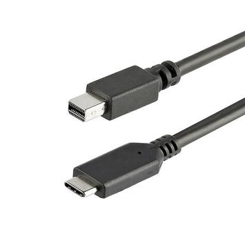 StarTech 1m / 3.3ft USB-C to Mini DisplayPort Cable - 4K 60Hz - Black - USB 3.1 Type C to mDP Adapter (CDP2MDPMM1MB) - DisplayPort-kabel - 24 pin USB-C til Mini DisplayPort - 1 m (CDP2MDPMM1MB)