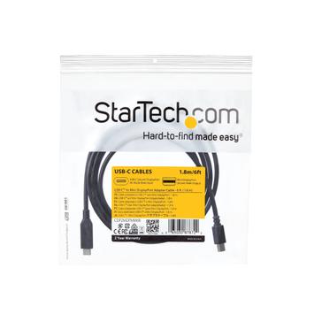 StarTech USB-C to Mini DisplayPort Cable - 4K 60Hz - 1.8 m - Black (CDP2MDPMM6B)