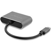 StarTech USB-C to VGA and HDMI Adapter - 2-in-1 - 4K 30Hz - Space Grey - Windows & Mac Compatible (CDP2HDVGA) - ekstern videoadapter - IT6222 - romgrå (CDP2HDVGA)