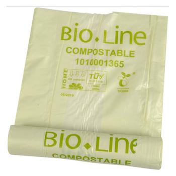 | Affaldssække Biosæk 80x110cm rl/10 transparent grøn 30my majsstivelse komposterbar (101000136501)