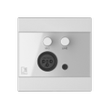 AUDAC Veggpanel WP210/W Hvit Universal Veggpanel med Mik XLR + Linje 3,5mm