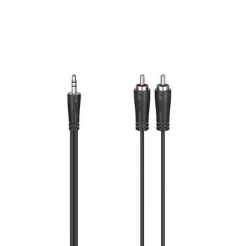 HAMA Cable Audio 3.5-2x RCA Black 0.75m (00205109)