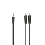 HAMA Cable Audio 3.5-2x RCA Black 0.75m