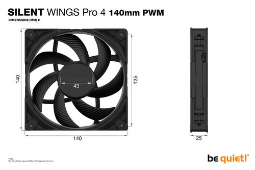 BE QUIET! Silent Wings PRO 4 140mm PWM (BL099)