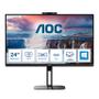 AOC C Value-line 24V5CW/BK - V5 series - LED monitor - 24" (23.8" viewable) - 1920 x 1080 Full HD (1080p) @ 75 Hz - IPS - 300 cd/m² - 1000:1 - 4 ms - HDMI, DisplayPort,  USB-C - speakers - black (24V5CW/BK)