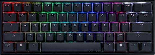 DUCKY One 2 Mini RGB Gaming Tastatur (sort) USB A-C, nordisk, Cherry MX speed, PBT, RGB, mini mekanisk gaming tastatur (DKON2061ST-PFIPDAZT1)