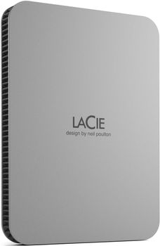 LACIE e Mobile Drive STLP4000400 - Hard drive - 4 TB - external (portable) - USB 3.2 Gen 1 (USB-C connector) - moon silver (STLP4000400)