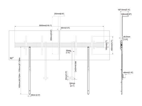MULTIBRACKETS M Pro Series Collab Side by Side 90" FS (7350105213991)