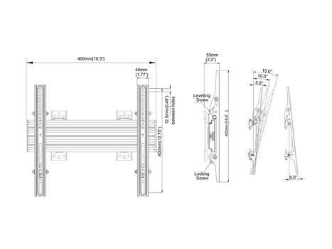 MULTIBRACKETS M Wallmount Pro MBW1U 400 Tilt Black (7350105214073)