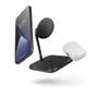 ZENS Wireless Charger 3in1 Aluminium 10W Qi Fast Charge Black