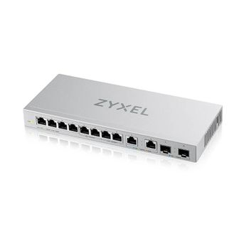 ZYXEL l XGS1010-12 - Switch - 8 x 10/ 100/ 1000 + 2 x 100/ 1000/ 2.5G + 2 x 1 Gigabit / 10 Gigabit SFP+ (uplink) - desktop, wall-mountable (XGS1010-12-ZZ0101F)