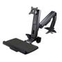 STARTECH StarTech.com Sit Stand Monitor Arm, Desk Mount Adjustable Sit-Stand Workstation Arm for Single 34" VESA Mount Display, Ergonomic Articulating Standing Desk Converter with Keyboard Tray - Stand Up Offi (ARMSTSCP1)