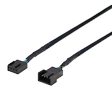 DELTACO förlängningskabel för 4-pins fläktar 0,6m, svart