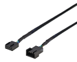 DELTACO förlängningskabel för 4-pins fläktar 0,3m, svart