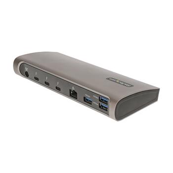 STARTECH Thunderbolt 4 Dock 96W PD Single 8K or Dual Monitor 4K 60Hz 3x TB4/USB4 4x USB-A SD GbE 0.8m TB4 Dock Cable (TB4CDOCKUE)