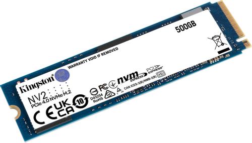 KINGSTON NV2 - SSD - 500 GB - internal - M.2 2280 - PCIe 4.0 x4 (NVMe) (SNV2S/500G)