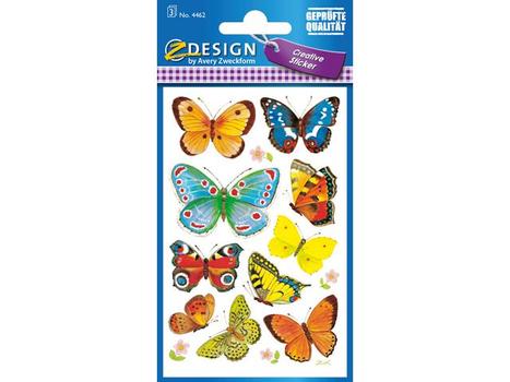Z-Design Etikett AVERY dekor sommerfugler ass (3) (4462*10)