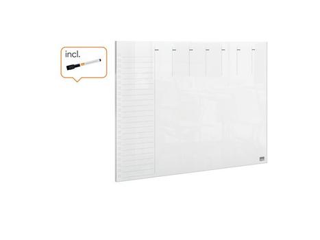 NOBO Transparent Acrylic Mini Whiteboard Weekly Planner Desktop or Wall Mounted A4 1915614 DD (1915614)
