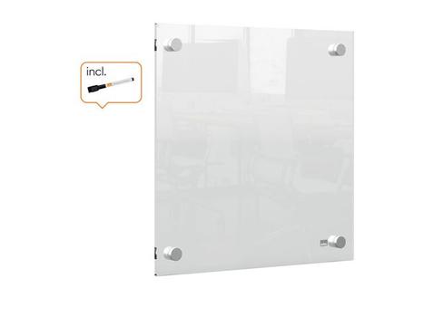 NOBO Transparent Acrylic Mini Whiteboard Wall Mounted 300x300mm 1915619 DD (1915619)