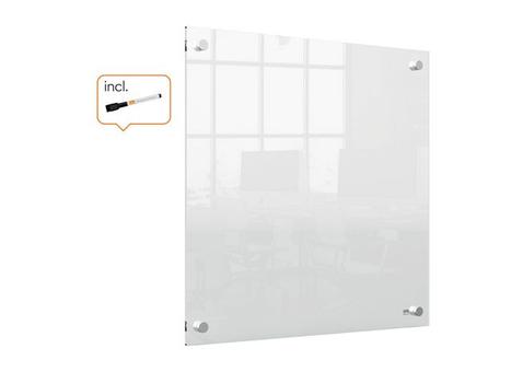 NOBO Transparent Acrylic Mini Whiteboard Wall Mounted 450x450mm 1915620 DD (1915620)