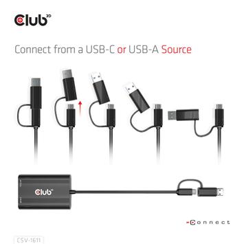 Club 3D Usb Gen1 Type-C/-A To Dual (CSV-1611)