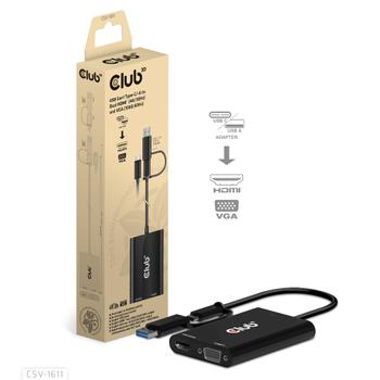 CLUB 3D Usb Gen1 Type-C/-A To Dual (CSV-1611)