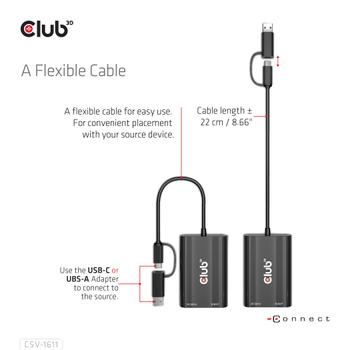 CLUB 3D Usb Gen1 Type-C/-A To Dual (CSV-1611)