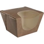 Salatboks,  9, 5x8, 5x9, 5cm,  900 ml, brun, cellulose,  dyb