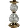 _ Lysestage, 22,5cm, Ø10cm, guld, glas/metal *Denne vare tages ikke retur*
