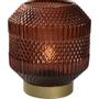 _ LED lampe, 16x17cm, bordeaux, glas, Inkl. LED pære *Denne vare tages ikke retur*